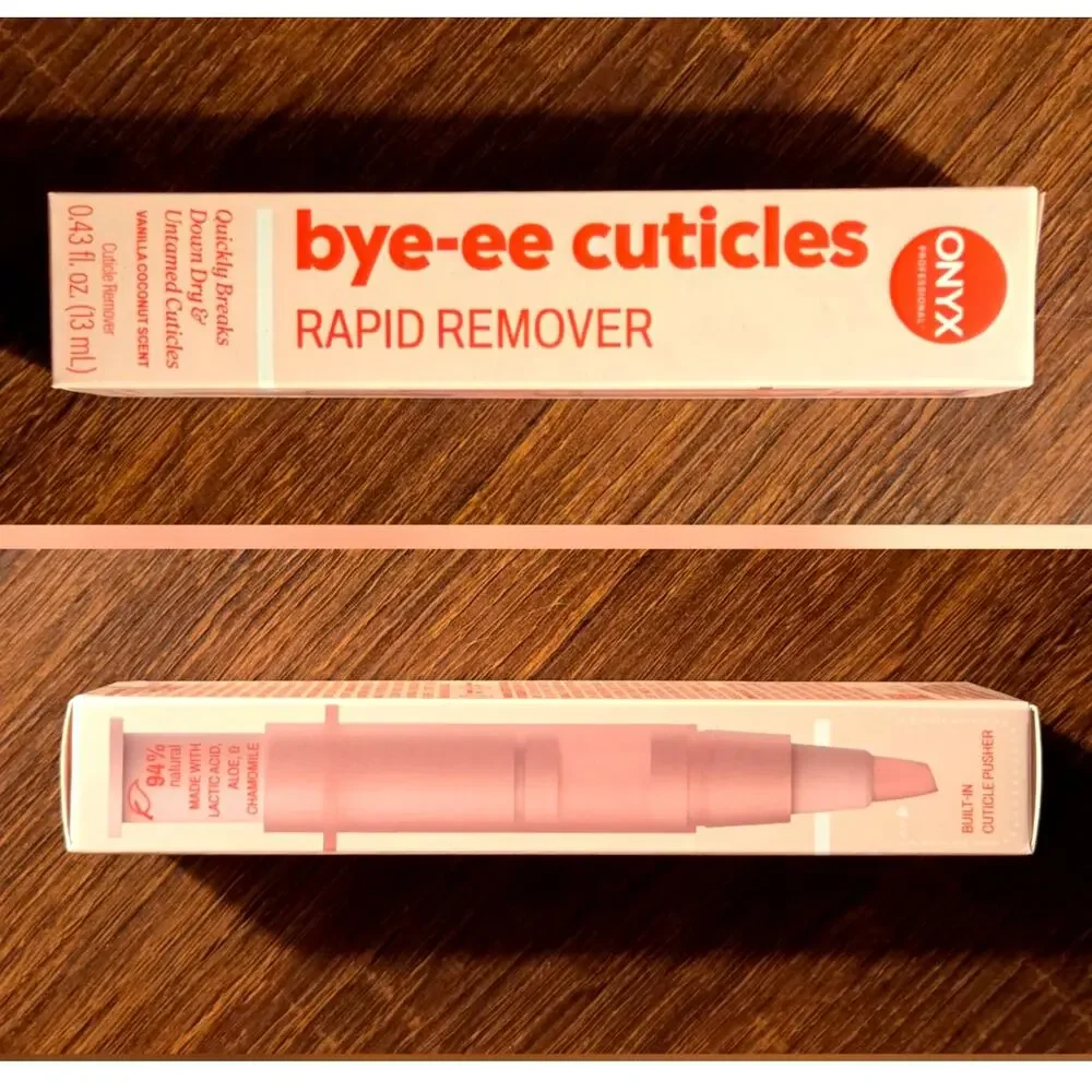 2 Two Full Size 3.4 fl oz Unopened Onyx Bye-ee Cuticles Rapid Remover